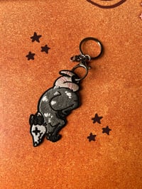 Image 1 of Possum Embroidered Keychain 