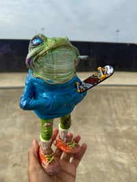 Image 2 of Remy the frog sculpture 