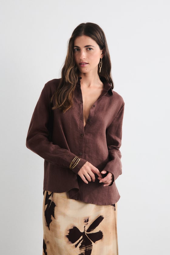Image of Camisa Aurora marrón