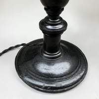 Image 10 of Ancienne grande lampe torche Art Deco globe flamme et pied Napoléon III - Lampe torchère