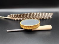 Image 2 of Quartersawn Osage Pot Call, Grey Slate over Glass. #714