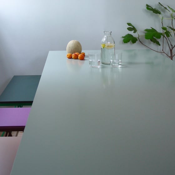 Image of Colour Play Dining Table in Eucalyptus