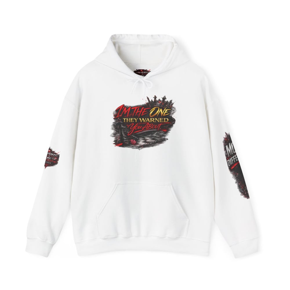 Image of Chess Not Checkers Hoodie — "I’m The One They Warned" Graphic Pullover