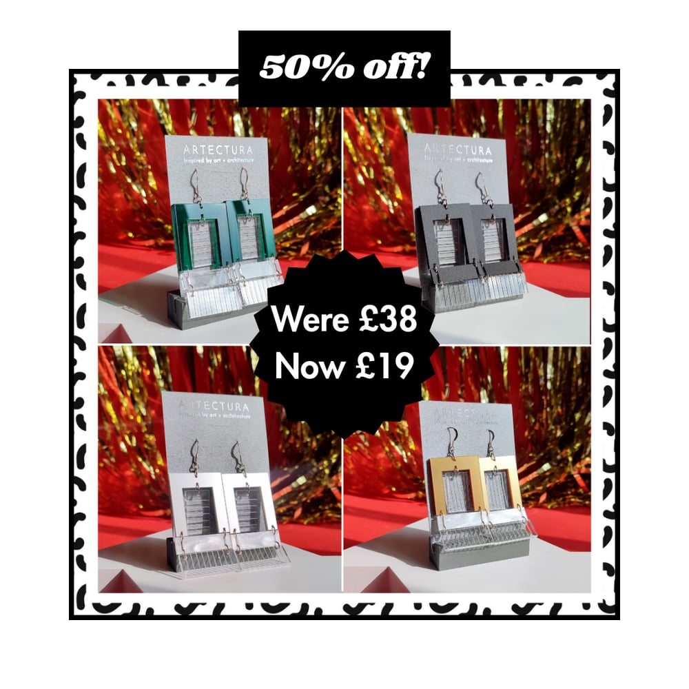 Image of Villa Savoye Architectural Acrylic Earrings