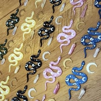 Image 2 of Tattooed Celestial Snakes Earrings (Large)