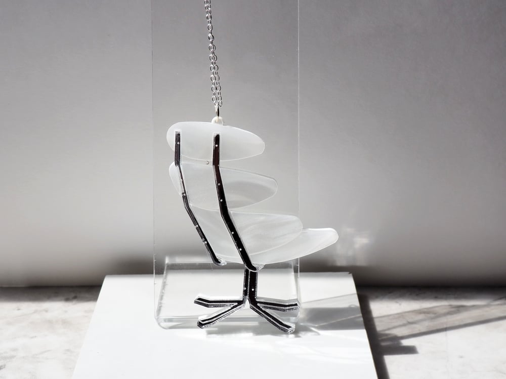 Image of Retro Chair Acrylic Necklace - 2 Colours Available