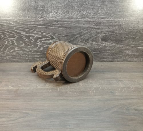 Image of Dragon Scale Wooden Beer Mug – Fantasy Tankard with Dragon Handle