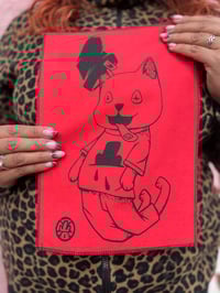 Image 3 of Chat perché - Patch XXL - 22x32 cm by Leremythe