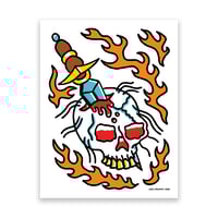 SKULL AND DAGGER TATTOO FLASH PRINT