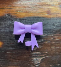 Purple Bow Straw Topper