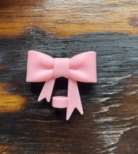 Light Pink Bow Straw Topper