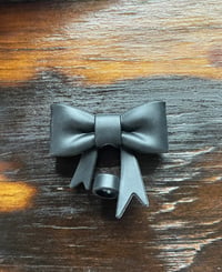 Black Bow Straw Topper