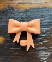 Orange Bow Straw Topper