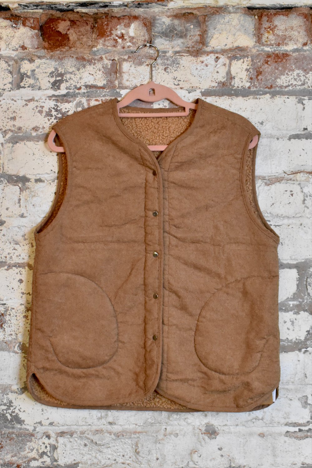 Image of Reversible teddy bear / corduroy gilet