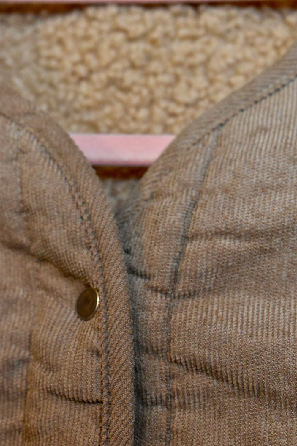 Image of Reversible teddy bear / corduroy gilet
