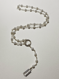 'razor rosary' necklace