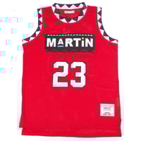 Image 1 of MARTIN PAYNE RETRO BASKETBALL JERSEY (RED)
