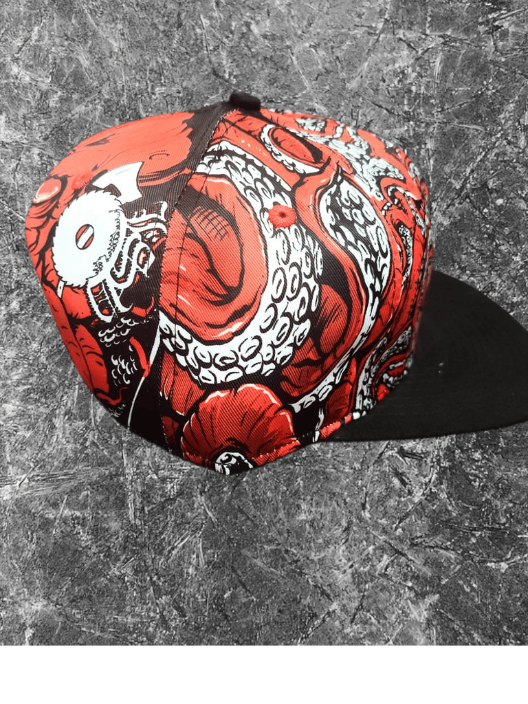 Image of KRAKEN: LTD EDITION RED KRAKEN Snap Back hat