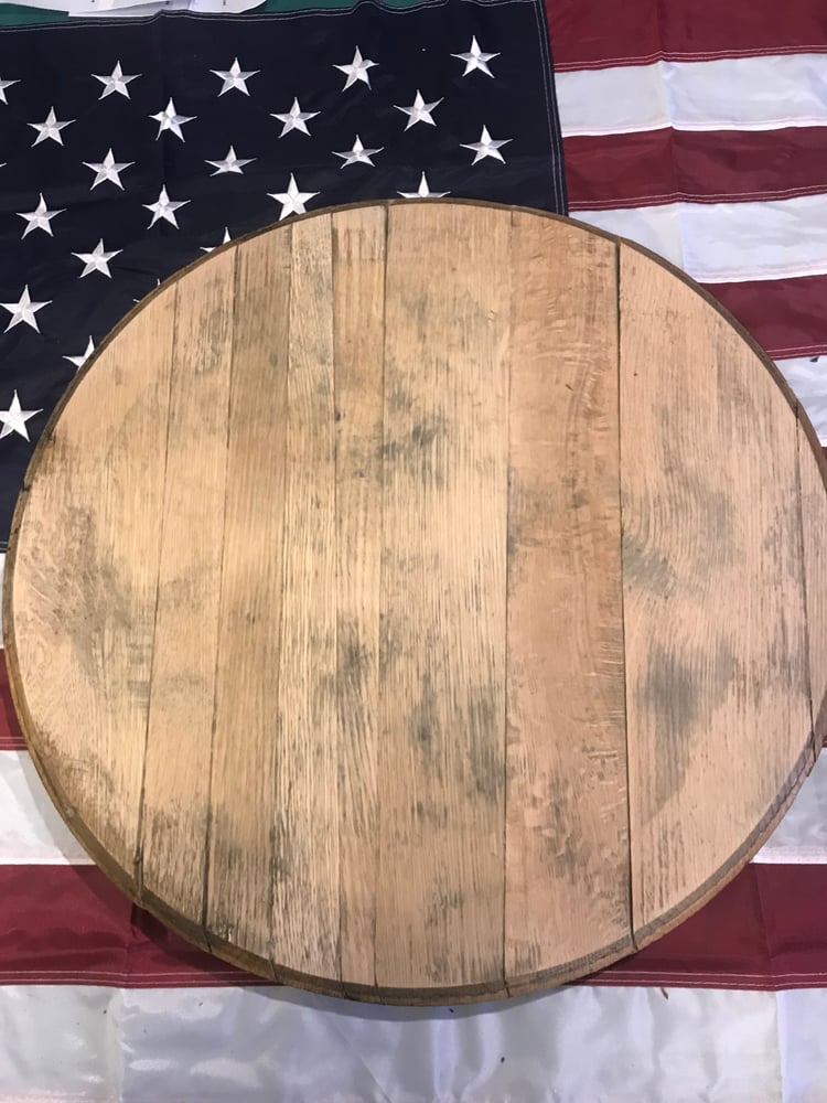 Authentic Bourbon Barrel Heads Finished and Sanded
