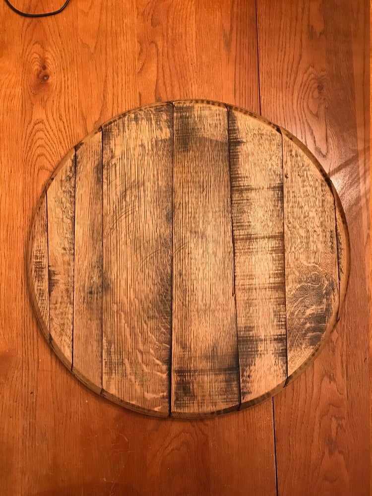 Authentic Bourbon Barrel Heads Finished and Sanded