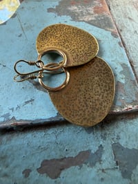 Image 5 of Hannah . Solid Brass earrings n3