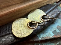 Image 3 of Hannah . Solid Brass earrings n3