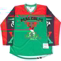 Image 1 of MALCOLM X HOCKEY JERSEY IN GREEN