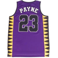 Image 2 of MARTIN PAYNE RETRO BASKETBALL JERSEY (PURPLE)