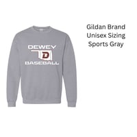 Image 2 of Dewey Baseball Team Apparel - Front Design Only