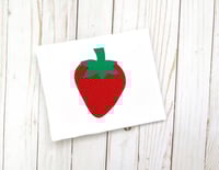 Image 2 of Strawberry Baby Bodysuit Spring Baby Top Fruit Birthday Shirt Gift