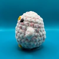 Image 3 of Fluffy Pink Duck Crochet Plush