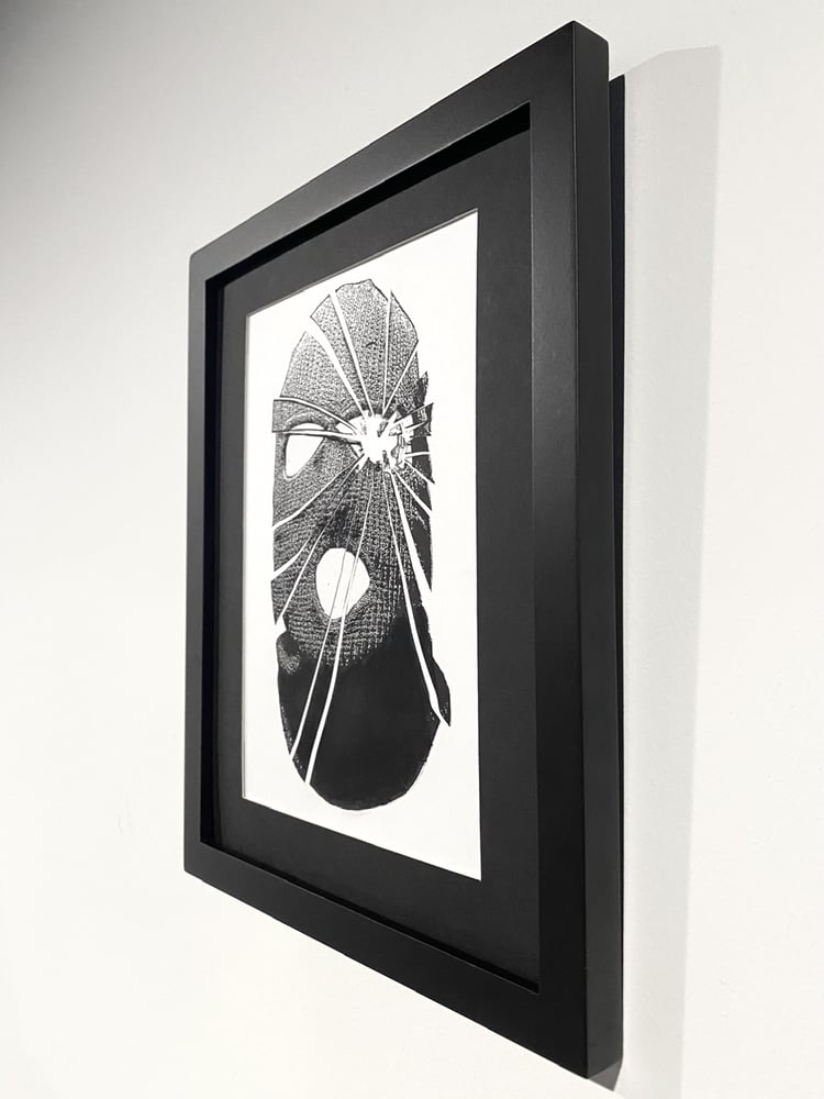 Image of 'shattered skimask' original collage