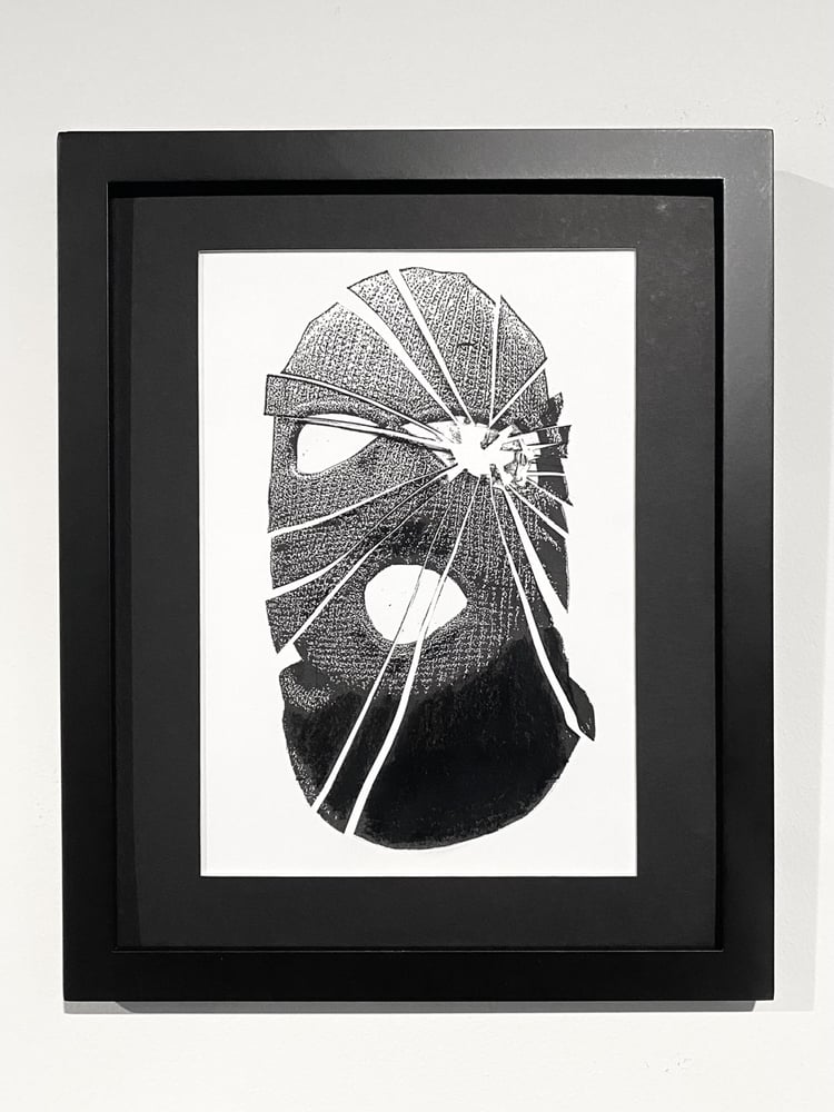 Image of 'shattered skimask' original collage