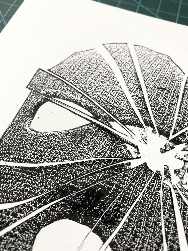 Image of 'shattered skimask' original collage