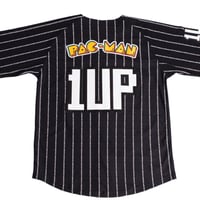Image 2 of PAC MAN BUTTON DOWN BASEBALL JERSEY (BLACK)