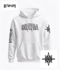 Image 1 of Drayga Star Trooper Hooded Pullover-White Hoodie.