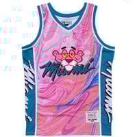 Image 1 of PINK PANTHER BASKETBALL JERSEY MIAMI