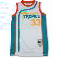 Image 1 of FLINT TROPICS JACKIE MOON WHITE BASKETBALL JERSEY 