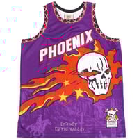 Image 1 of BRAND X HOT IN THE VALLEY BASKETBALL JERSEY (PURPLE ALT)