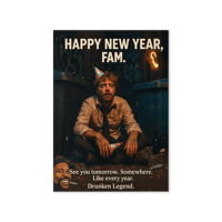 Image 1 of Drunken Legend - New Year Greeting card