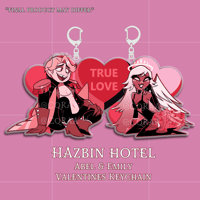 Hazbin Hotel - Abel / Emily - Valentine's Keychain