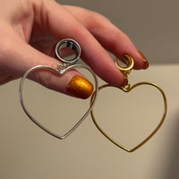 Heart Hoop Dangles (sizes 4g-2")