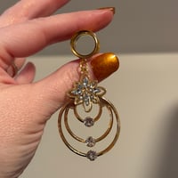 Lotus Hoop Dangles (sizes 4g-2")