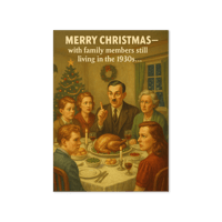 Image 1 of Family Members from 1930s - Christmas Greeting card