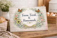 Image 1 of Farm Fresh and Homemade 11x8in Tempered Glass Cutting Board