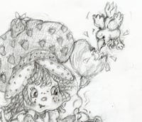 Image 4 of Original Drawing "Empath" Strawberry & Grumpy Bear