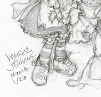 Image 3 of Original Drawing "Empath" Strawberry & Grumpy Bear