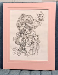 Image 1 of Original Drawing "Empath" Strawberry & Grumpy Bear
