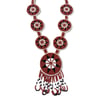 Beaded Medallion Necklace (Stars)