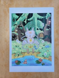 Image 2 of a gardener in the forest print